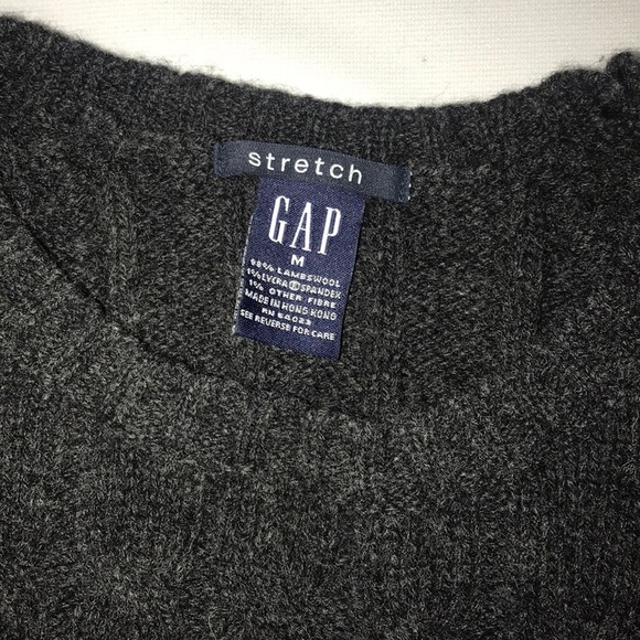 Knitted gap grey sweater 98% natural lambswool - Picture 3 of 3